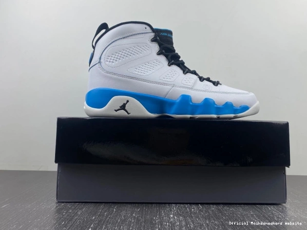 Official Maikesneakers 9 Powder Air Blue FQ8992-101 Jordan 0801